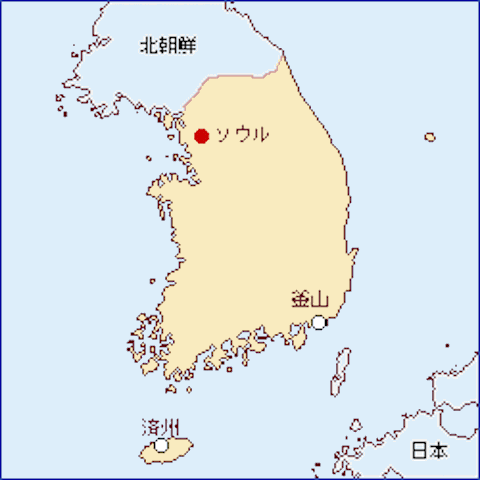 韓国-地図（105-10-2）