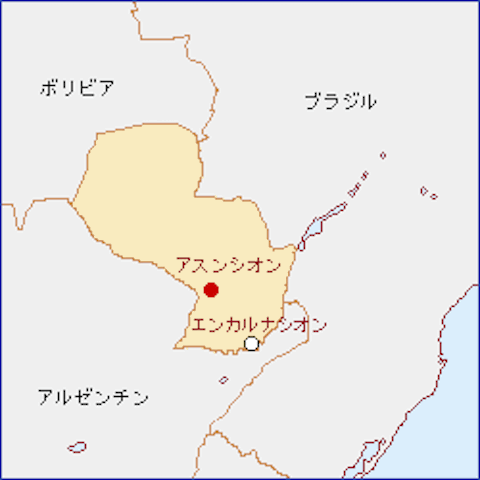 パラグアイ-地図（105-30-2）