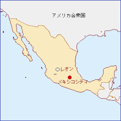 メキシコ-地図（105-34-2）