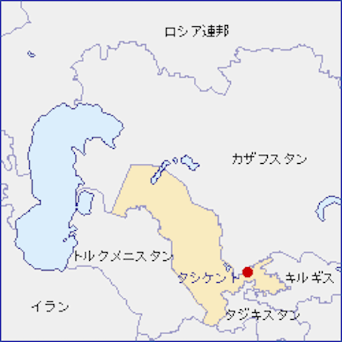 ウズベキスタン-地図（105-42-2）