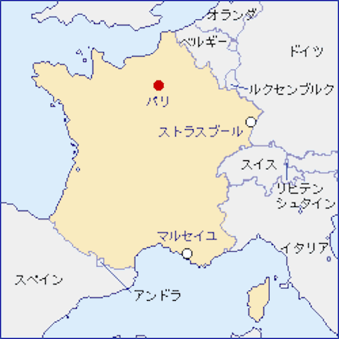 フランス-地図（105-69-2）