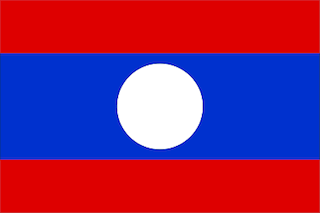 ラオス-国旗（105-19-1）