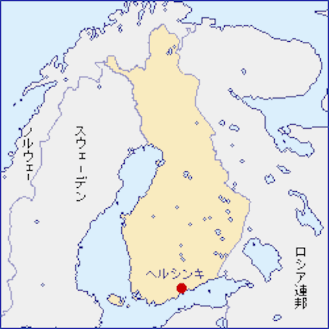 フィンランド-地図（105-68-2）