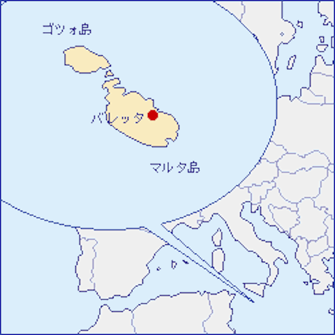 マルタ-地図（105-76-2）