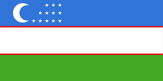 ウズベキスタン-国旗（105-42-1）
