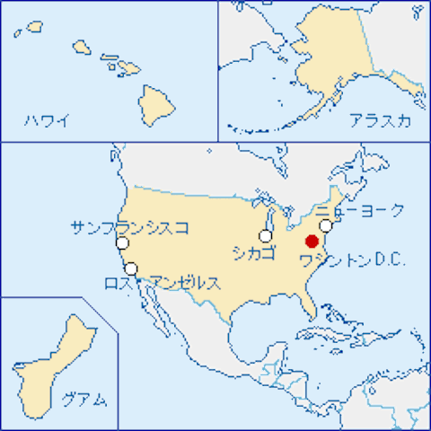 アメリカ-地図（105-22-2）
