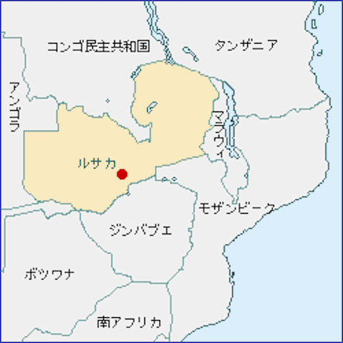 ザンビア-地図（105-94-2）